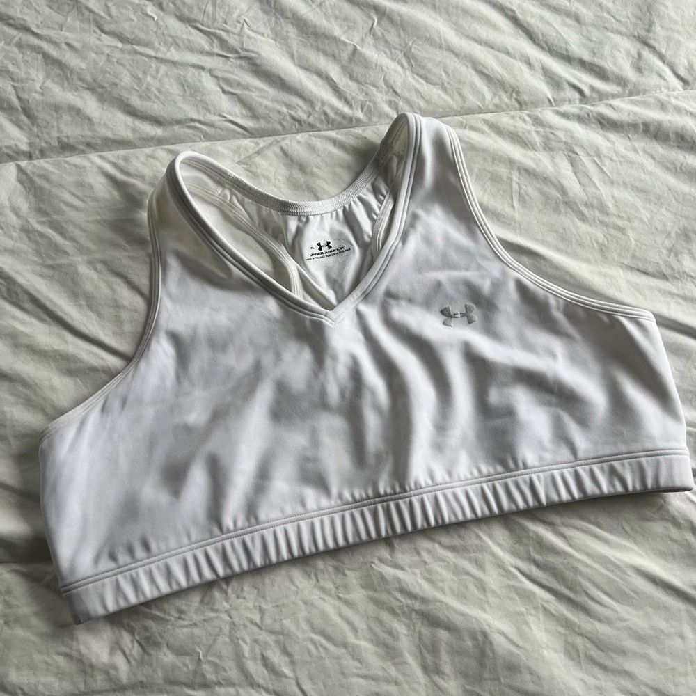 Under armour white sports bra xl